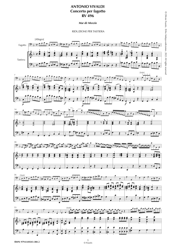 RV 496 Concerto per Fagotto in sol minore "Ma: de Morzin"