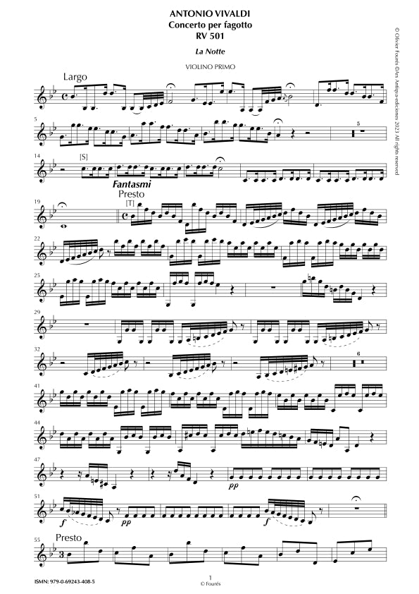 RV 501 Concerto per Fagotto in Si-b maggiore "LA NOTTE"