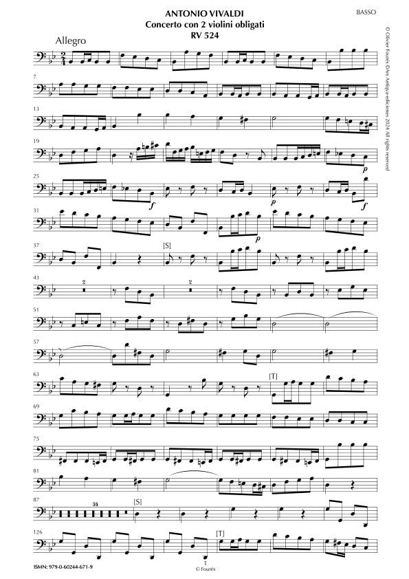 RV 524 Concerto per 2 Violini in Si-b maggiore