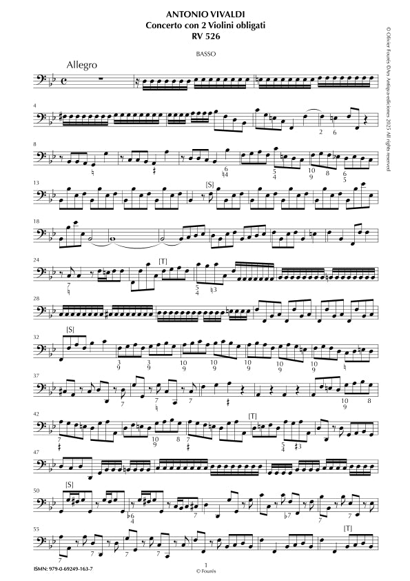 RV 526 Concerto per 2 Violini in Si-b maggiore