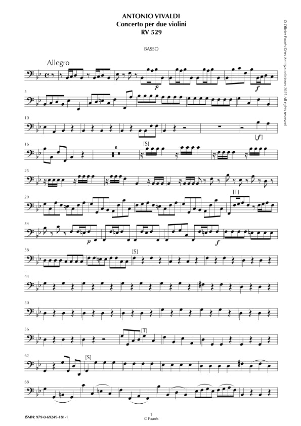 RV 529 Concerto per 2 Violini in Si-b maggiore