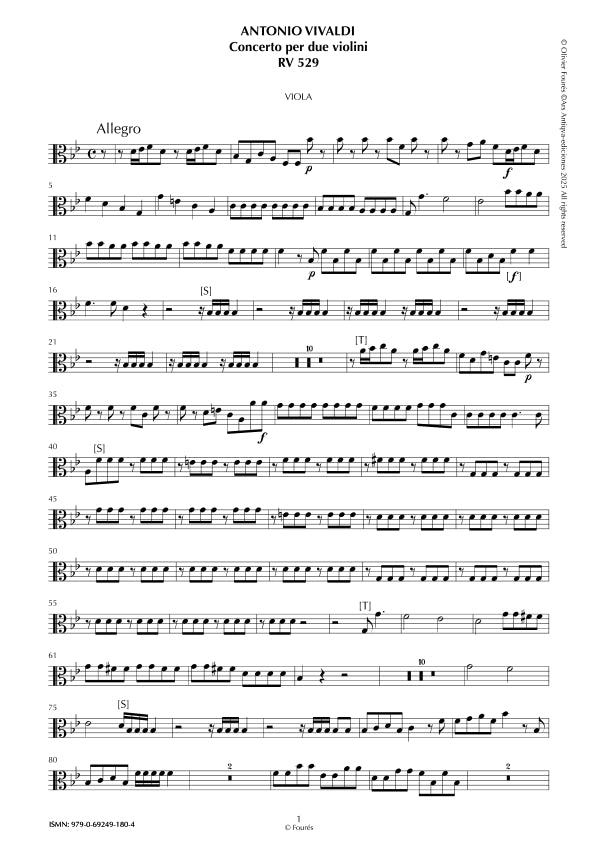 RV 529 Concerto per 2 Violini in Si-b maggiore