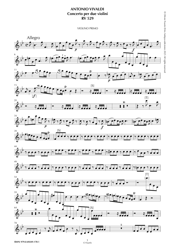 RV 529 Concerto per 2 Violini in Si-b maggiore