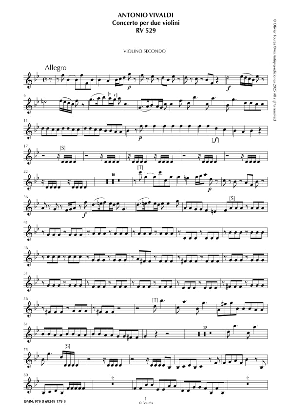 RV 529 Concerto per 2 Violini in Si-b maggiore