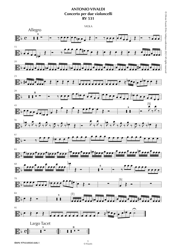 RV 531 Concerto per 2 Violoncelli in sol minore