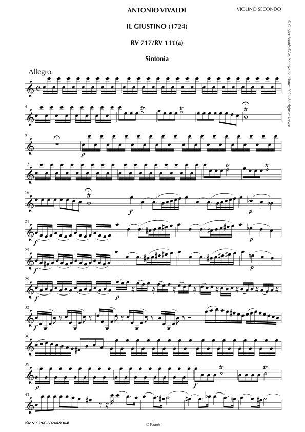 Sinfonia di IL GIUSTINO (RV 717 / RV 111(a))