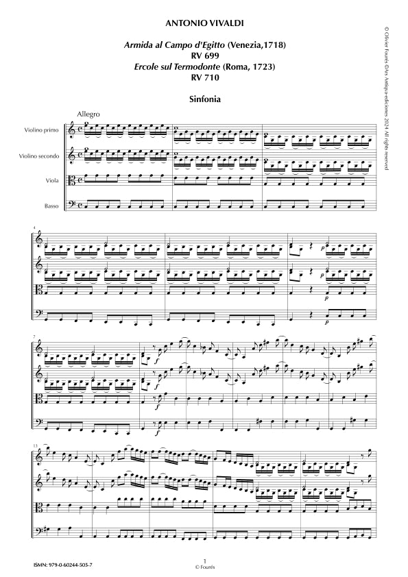 Sinfonia di ARMIDA - ERCOLE SUL TERMODONTE (RV699-RV710)