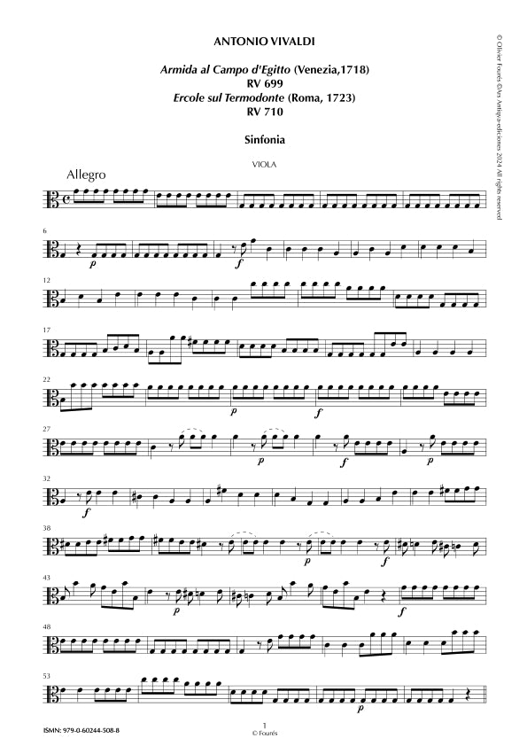 Sinfonia di ARMIDA - ERCOLE SUL TERMODONTE (RV699-RV710)