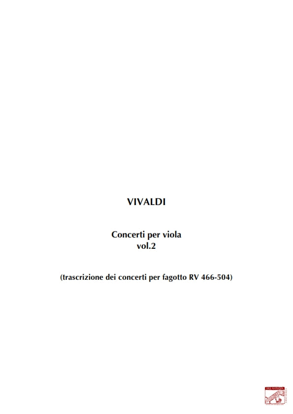 CONCERTI E SONATE PER VIOLA VOL.2. TRANSCRIZIONE DEI CONCERTI PER FAGOTTO
