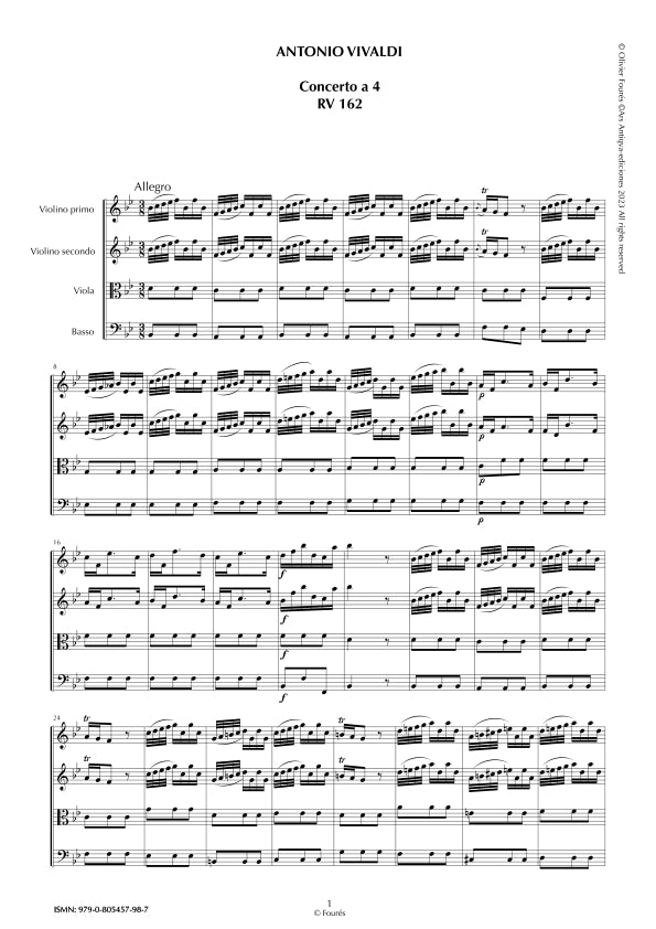 RV 162 Concerto per archi in SI-b maggiore