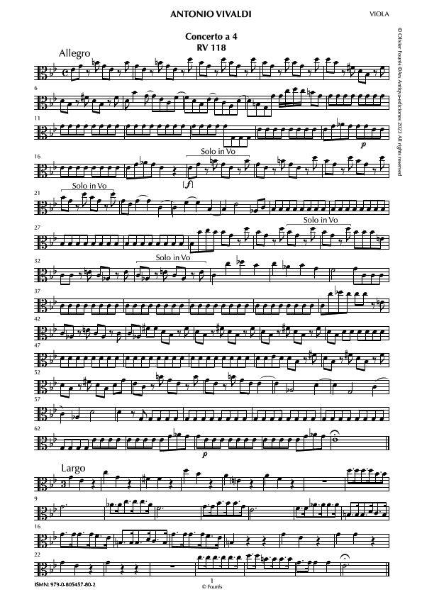 RV 118 Concerto per archi in do minore