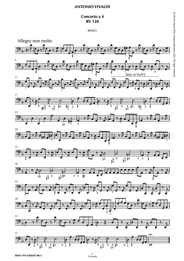 RV 128 Concerto per archi in re minore
