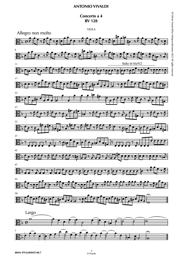 RV 128 Concerto per archi in re minore