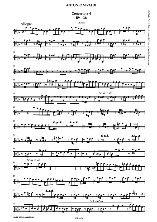RV 138 Concerto per archi in Fa maggiore