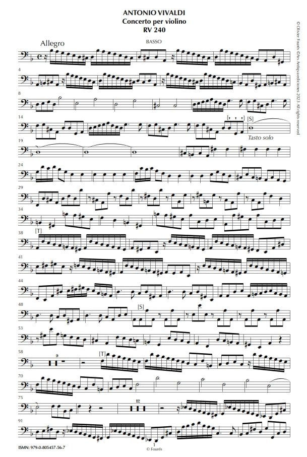 RV 240 Concerto per Violino in re minore