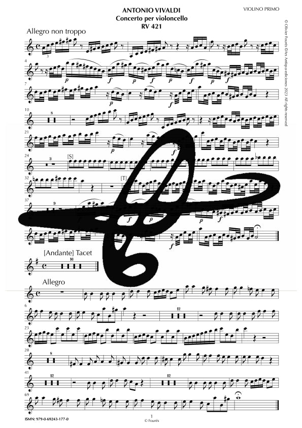 RV 421 Concerto per Violoncello in la minore