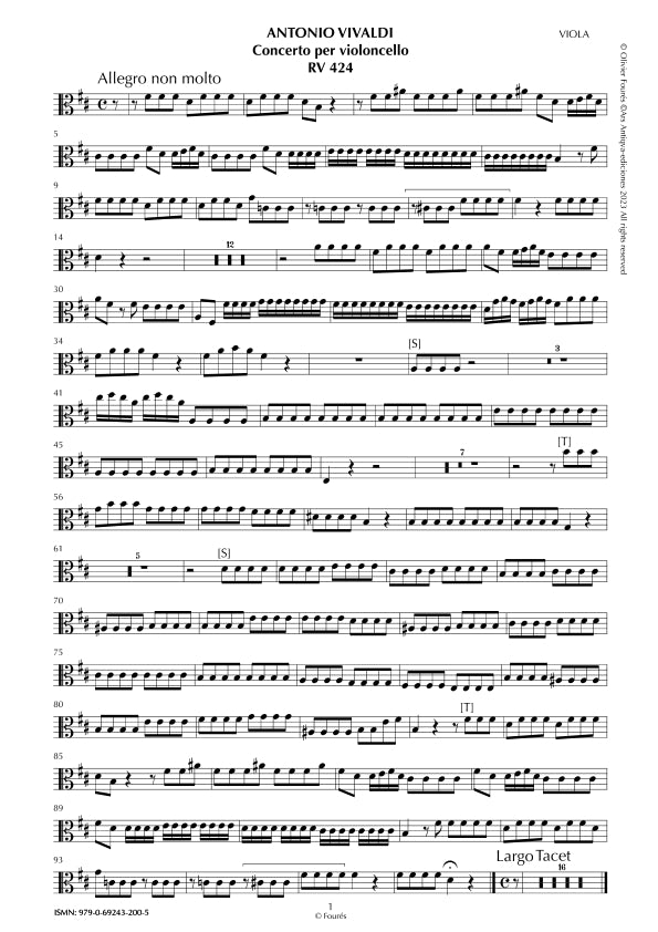 RV 424 Concerto per Violoncello in si minore