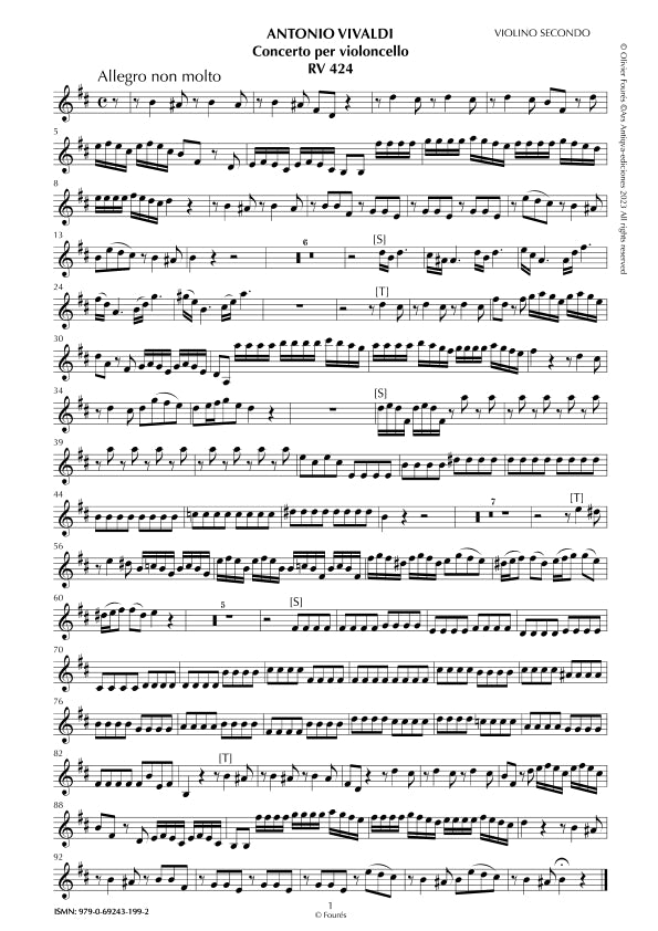 RV 424 Concerto per Violoncello in si minore