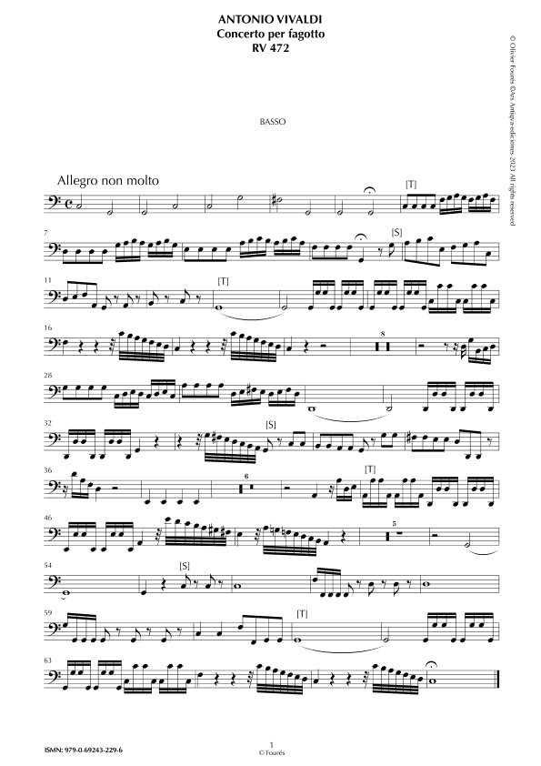RV 472 Concerto per Fagotto in Do maggiore