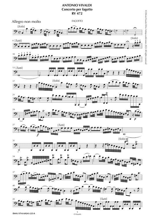 RV 472 Concerto per Fagotto in Do maggiore
