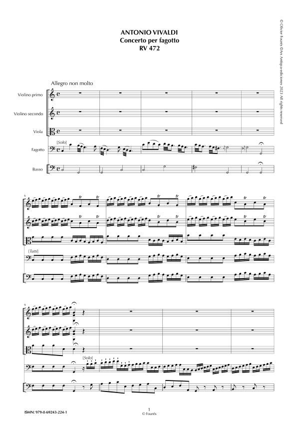 RV 472 Concerto per Fagotto in Do maggiore