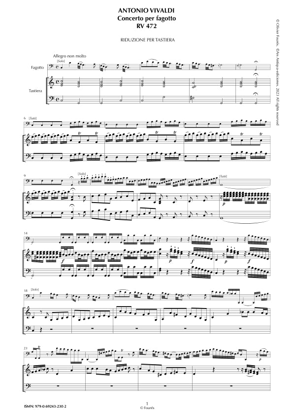 RV 472 Concerto per Fagotto in Do maggiore