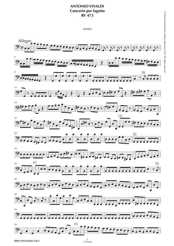 RV 473 Concerto per Fagotto in Do maggiore