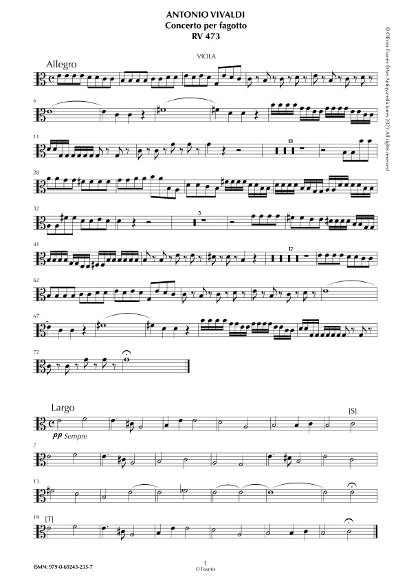 RV 473 Concerto per Fagotto in Do maggiore