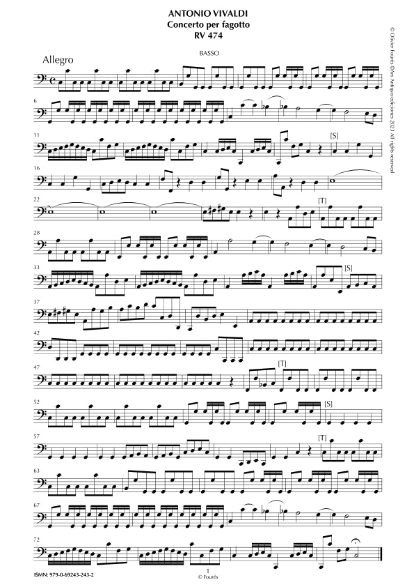 RV 474 Concerto per Fagotto in Do maggiore