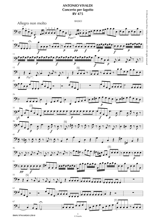 RV 475 Concerto per Fagotto in Do maggiore