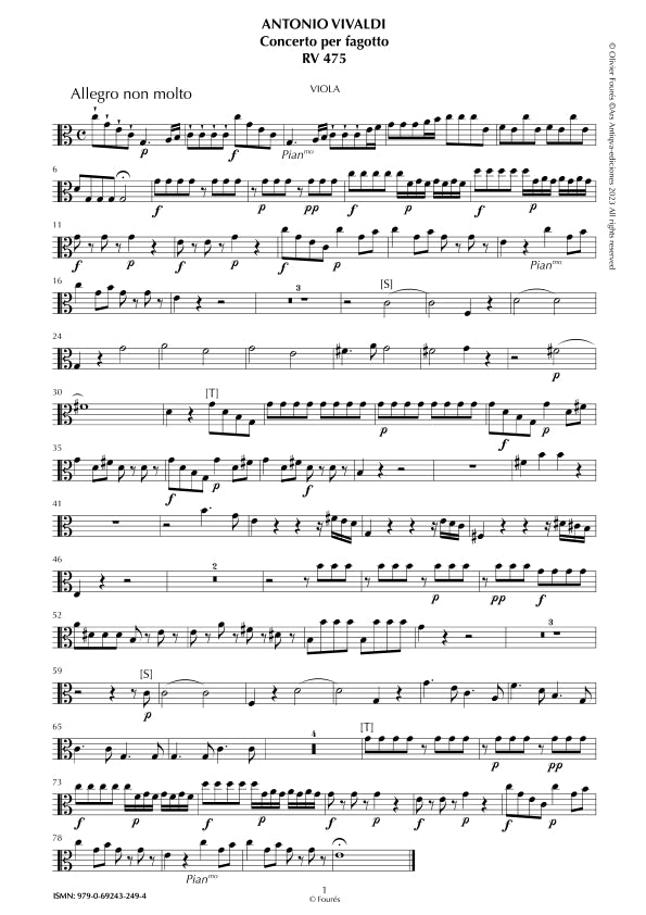 RV 475 Concerto per Fagotto in Do maggiore