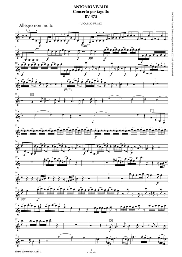 RV 475 Concerto per Fagotto in Do maggiore