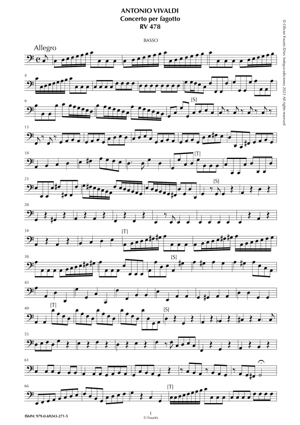 RV 478 Concerto per Fagotto in Do maggiore