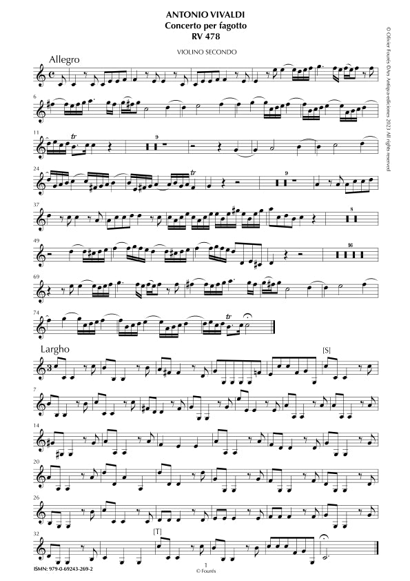 RV 478 Concerto per Fagotto in Do maggiore