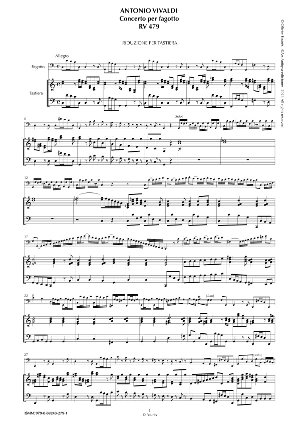 RV 479 Concerto per Fagotto in Do maggiore