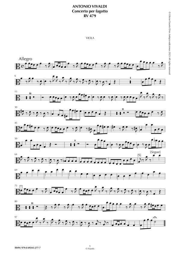 RV 479 Concerto per Fagotto in Do maggiore