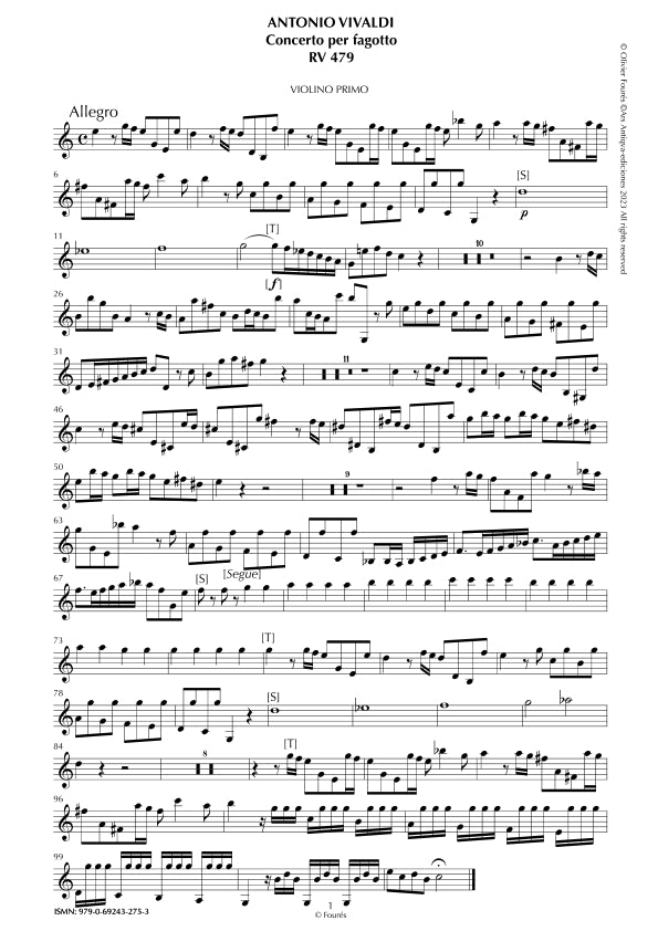 RV 479 Concerto per Fagotto in Do maggiore
