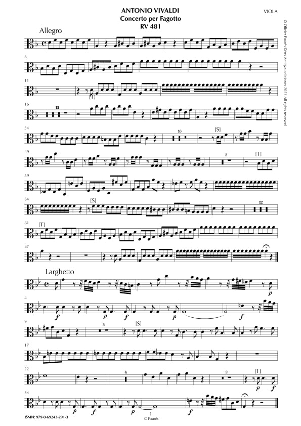 RV 481 Concerto per Fagotto in re minore