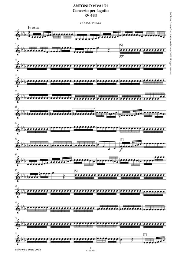RV 483 Concerto per Fagotto in Mi-b maggiore