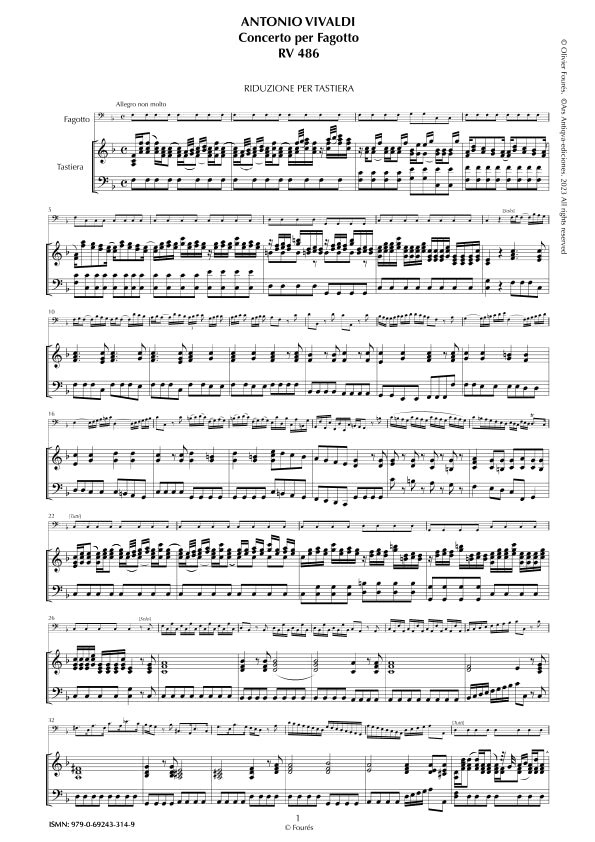 RV 486 Concerto per Fagotto in Fa maggiore