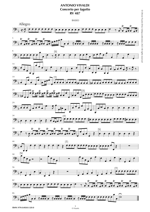 RV 487 Concerto per Fagotto in Fa maggiore