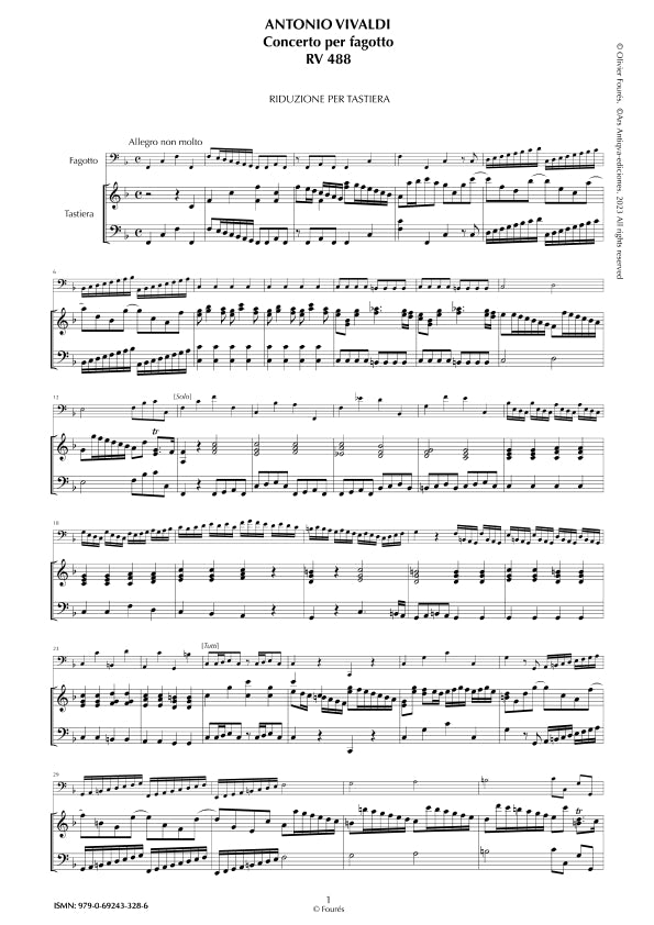 RV 488 Concerto per Fagotto in Fa maggiore