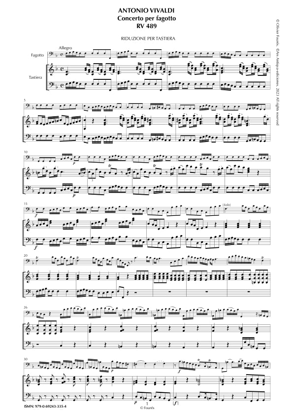 RV 489 Concerto per Fagotto in Fa maggiore