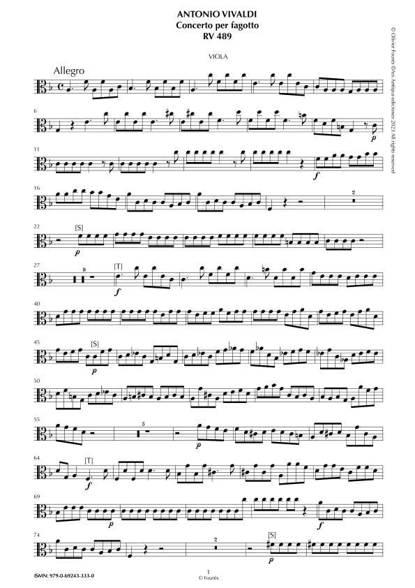 RV 489 Concerto per Fagotto in Fa maggiore