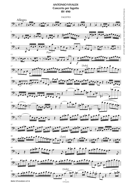 RV 490 Concerto per Fagotto in Fa maggiore