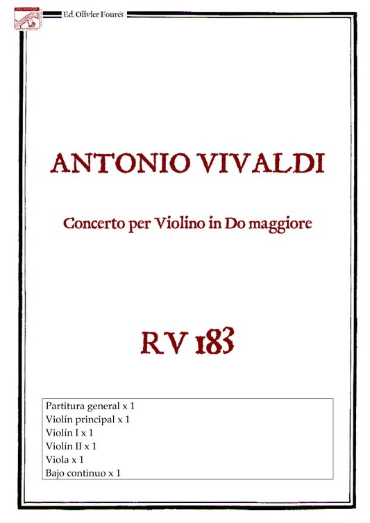 RV 183 Concerto per Violino in Do maggiore