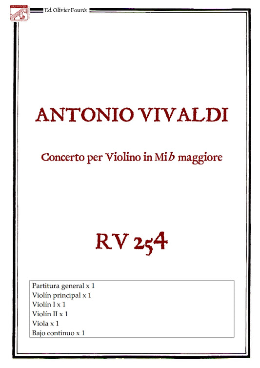 RV 254 Concerto per Violino in Mib maggiore