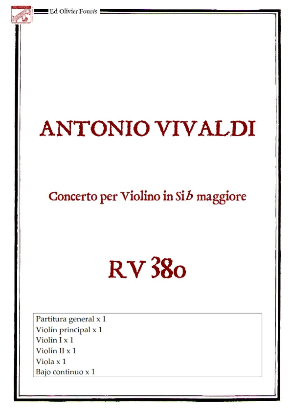 RV 380 Concerto per Violino in SI-b maggiore