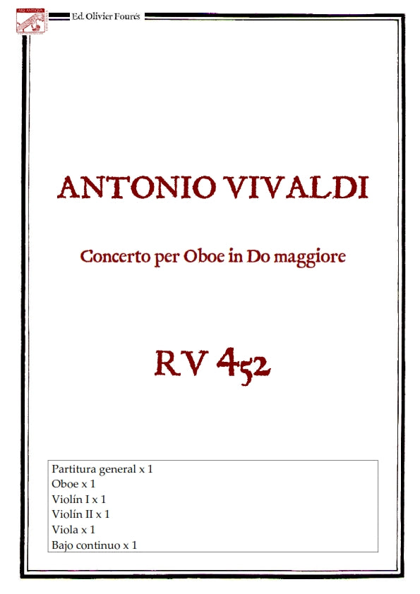 RV 452 Concerto per Oboe in Do maggiore
