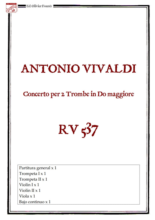 RV 537 Concerto per 2 Trombe in Do maggiore
